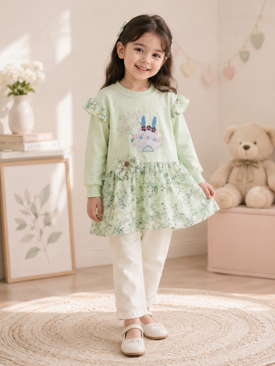 Bloom Top - Mint Green