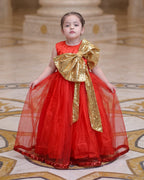 Pink Plum Sequins Bow