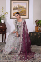 Cristiano Lux – Royal Pishwas Paired with Zari Organza, Tulle Dupatta