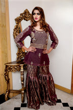 Mystic Plum – Short Peplum with Jama Waar