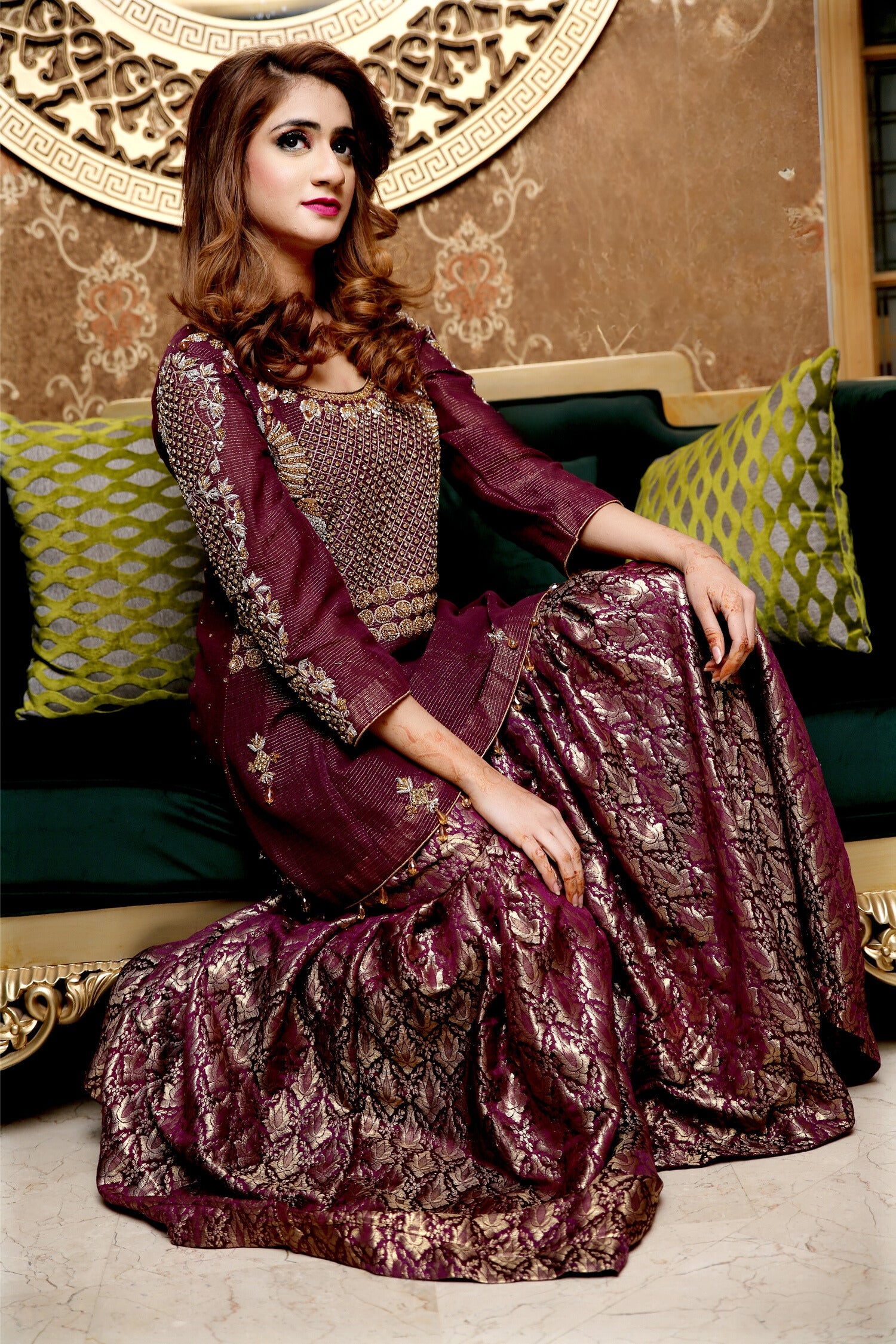 Mystic Plum – Short Peplum with Jama Waar