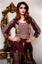 Mystic Plum – Short Peplum with Jama Waar