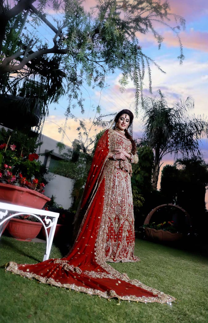 Raani Laaj – Crafted Majestic Deep Red Bridal Lehenga Choli