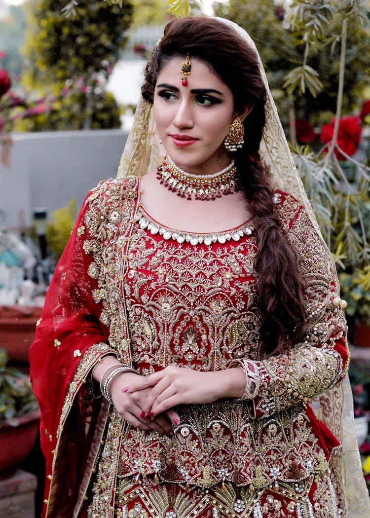 Raani Laaj – Crafted Majestic Deep Red Bridal Lehenga Choli