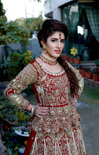 Raani Laaj – Crafted Majestic Deep Red Bridal Lehenga Choli